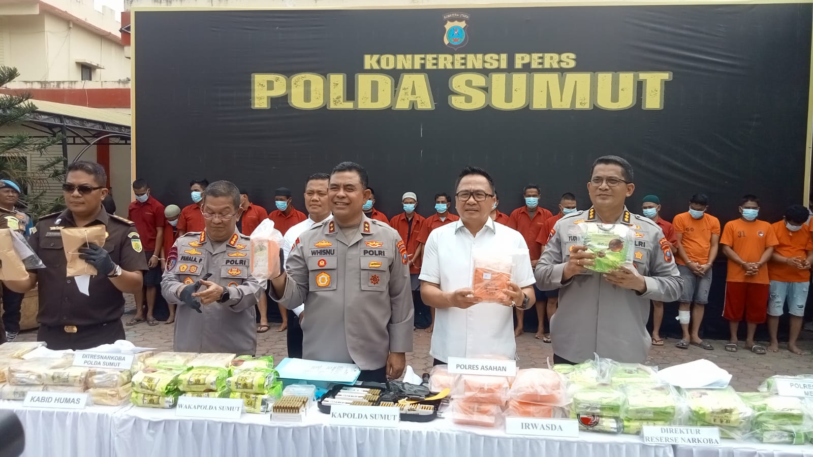 Kapolda Sumut : Narkoba Sumber Kejahatan, Ungkap 25 Kasus dan Tangkap 37 Tersangka