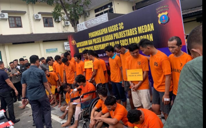 Ini Tampang 39 Pelaku 3C di Medan