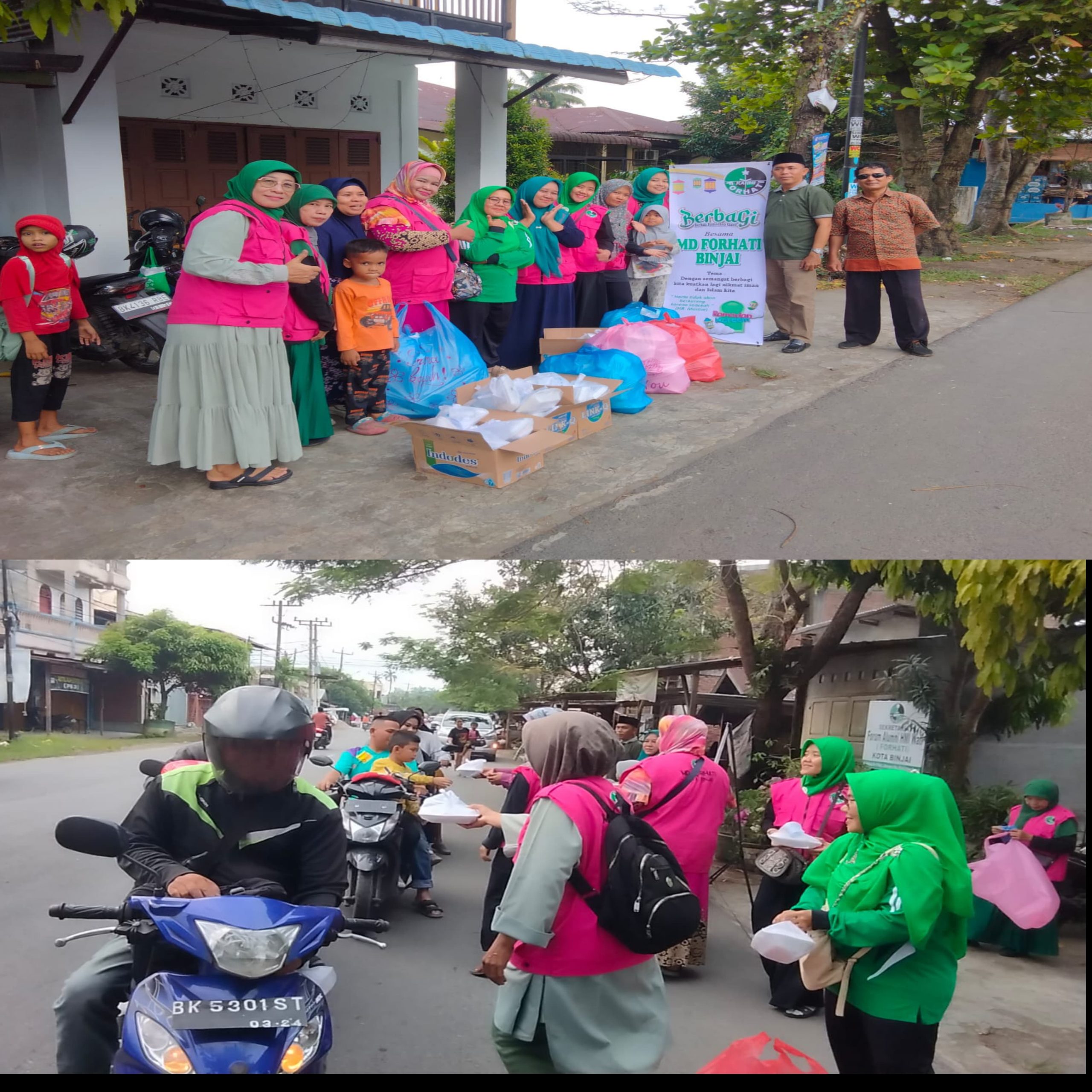 Alumni HMI dan Lurah Tunggurono Berbagi 200 Paket Takjil