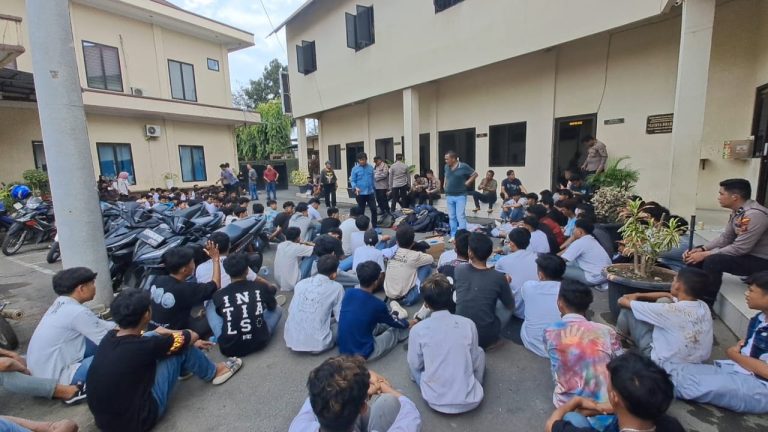 Mau Tawuran, Polisi Amankan Puluhan Pelajar di Kawasan Asam Kumbang
