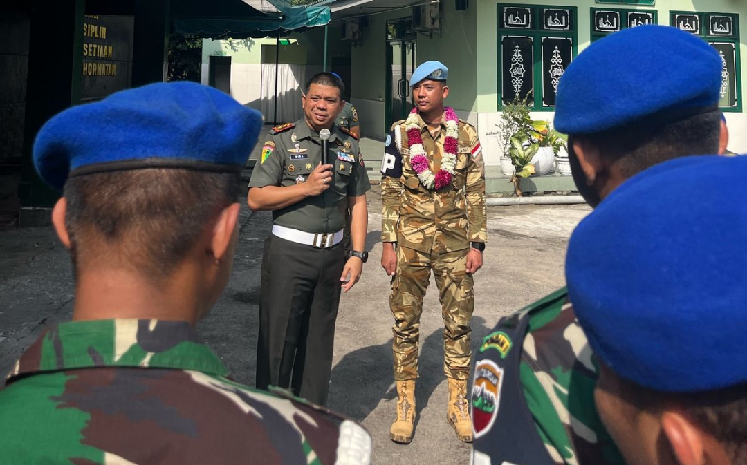 Denpom 1/5 Medan Giat Penerimaan Personel dari Penugasan Satgas Unifil SWMPU Konga XXV-P