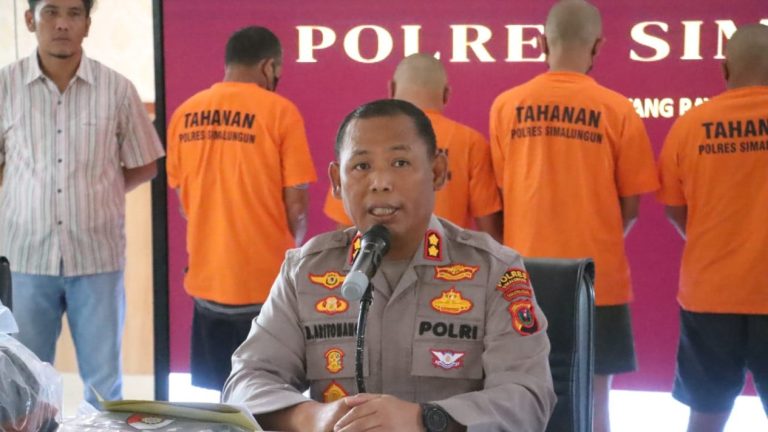 Polres Simalungun Tangkap 4 Pria Perkosa Bergilir Anak di Bawah Umur