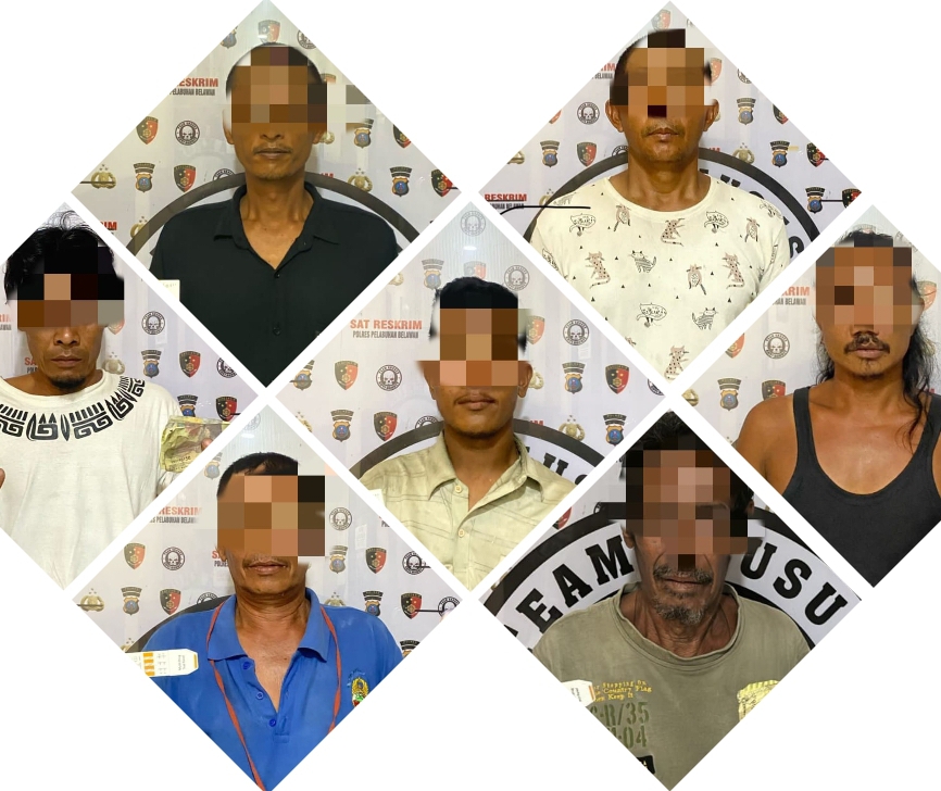 Positif Narkoba, Ini Tampangnya 7 Preman Kerap Pungli di Belawan  