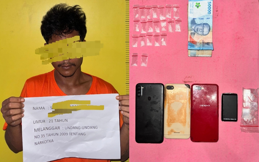 Pengedar Sabu di Kota Pinang Ditangkap, Polisi Buron Pemasok