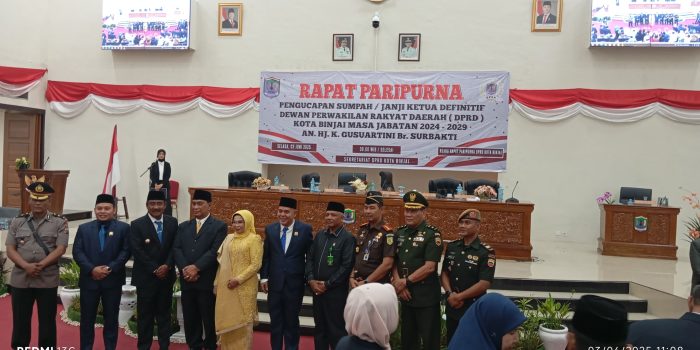 Kader Golkar Kristina Gusuartini Dilantik Sebagai Ketua DPRD Binjai
