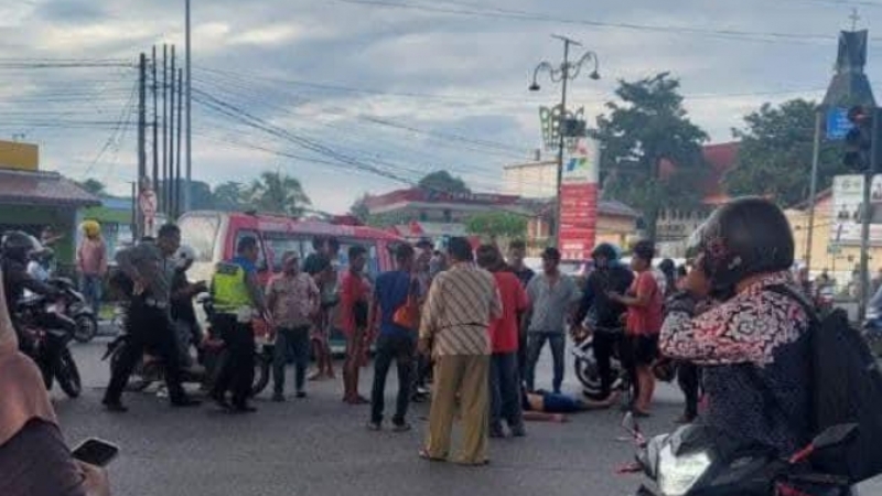 Heboh, Pria Tanpa Identitas Lompat dari Fly Over Jamin Ginting