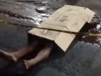 Mayat Pria Berlumuran Darah di Pinggir Jalan di Sunggal, Korban Pembunuhan