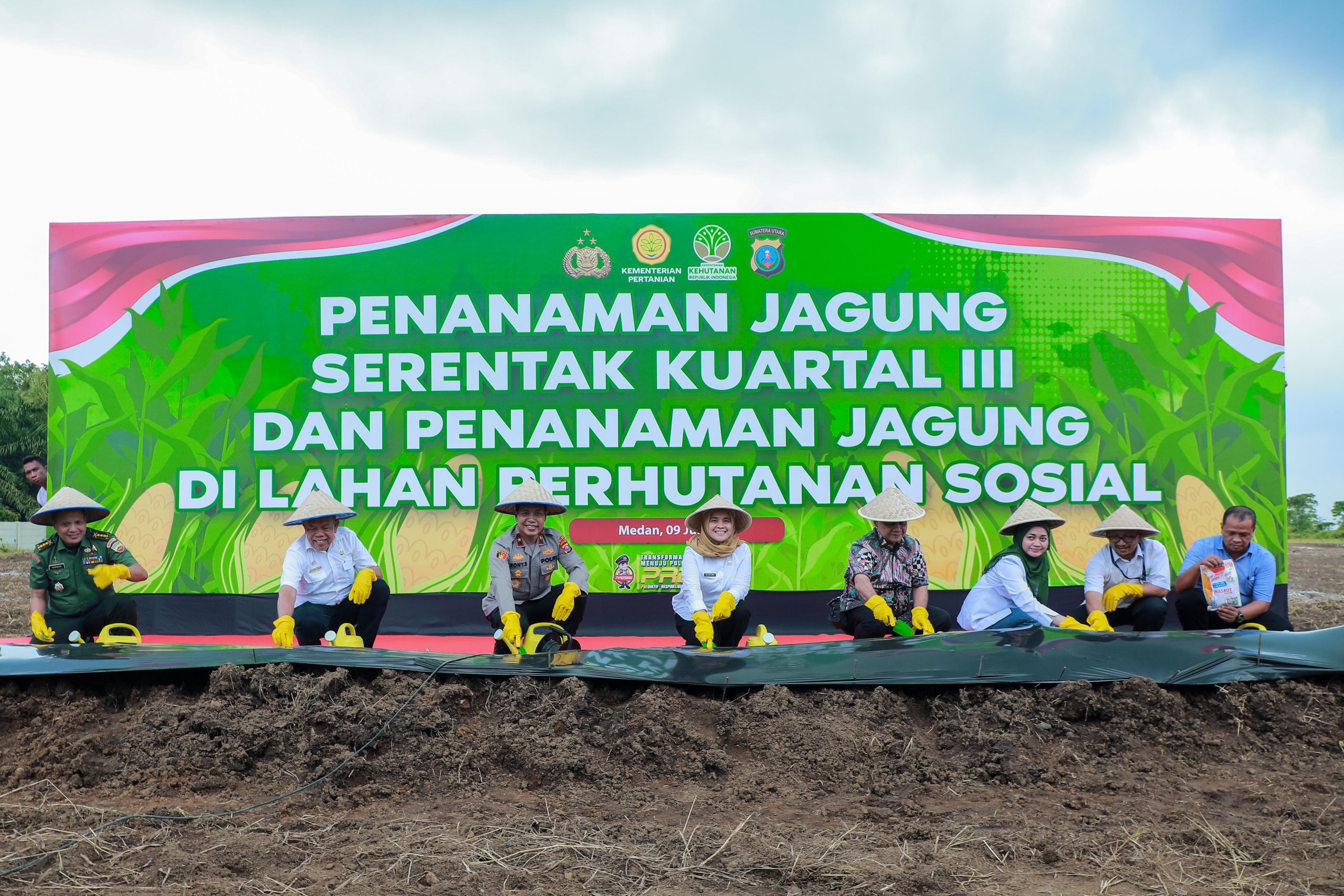 Swasembada Pangan, Polda Sumut Tanam Jagung Serentak Targetkan 24 Ribu Ton
