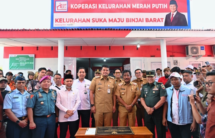 Resmikan Koperasi Merah Putih di Binjai, Gubernur Sumut: Perputaran Ekonomi Bisa Capai Rp2,5 Miliar
