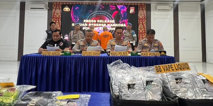 Selundupkan 1.799 Cartridge Vape Berisi Narkoba, Mahasiswa Asal Aceh Ditangkap di Asahan