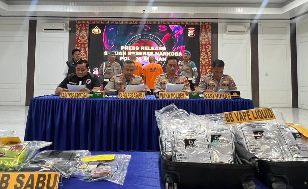 Selundupkan 1.799 Cartridge Vape Berisi Narkoba, Mahasiswa Asal Aceh Ditangkap di Asahan
