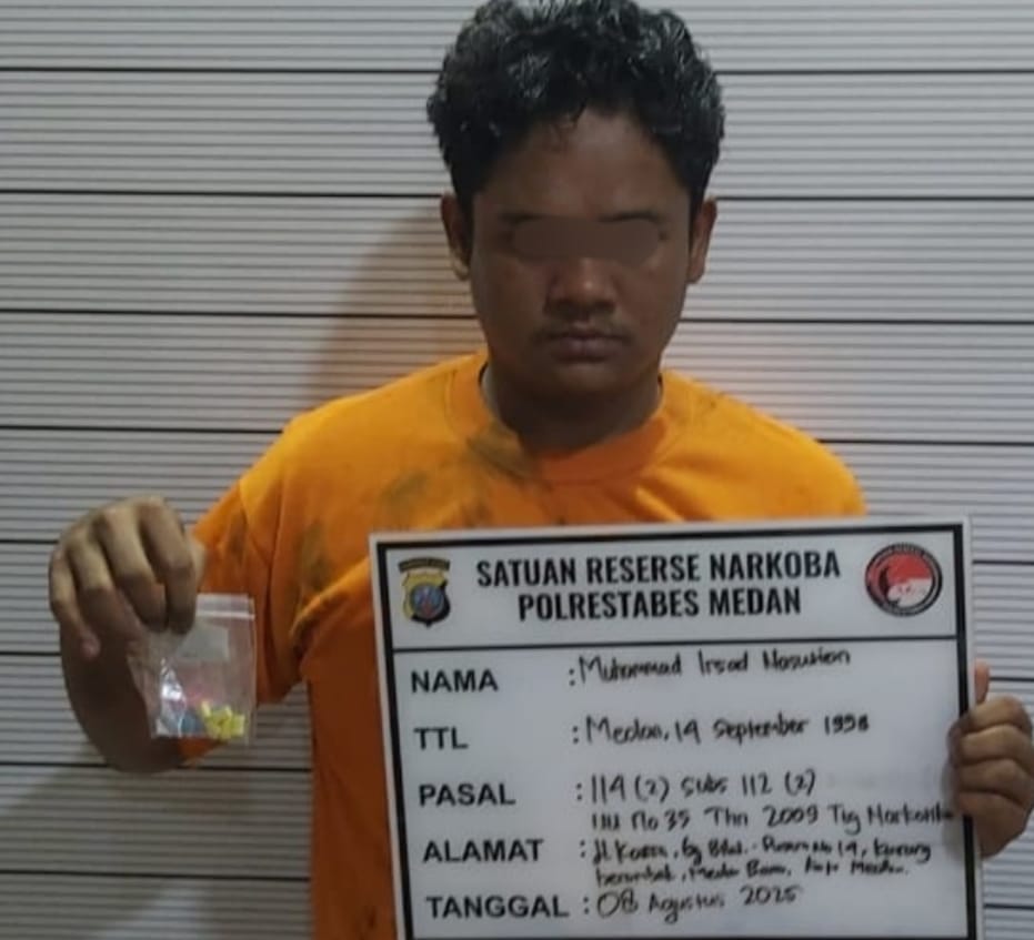 Polrestabes Medan Ringkus Pengedar Ekstasi, Untung Rp50 Ribu per Butir