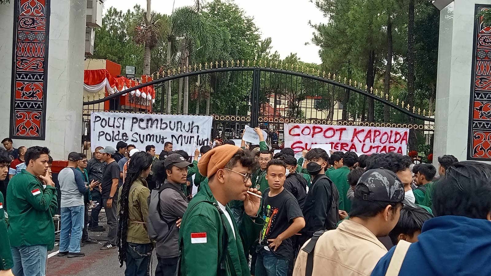 Lakukan Kekerasan ke Pengunjukrasa, Mahasiswa USU Desak Kapolda Sumut Mundur