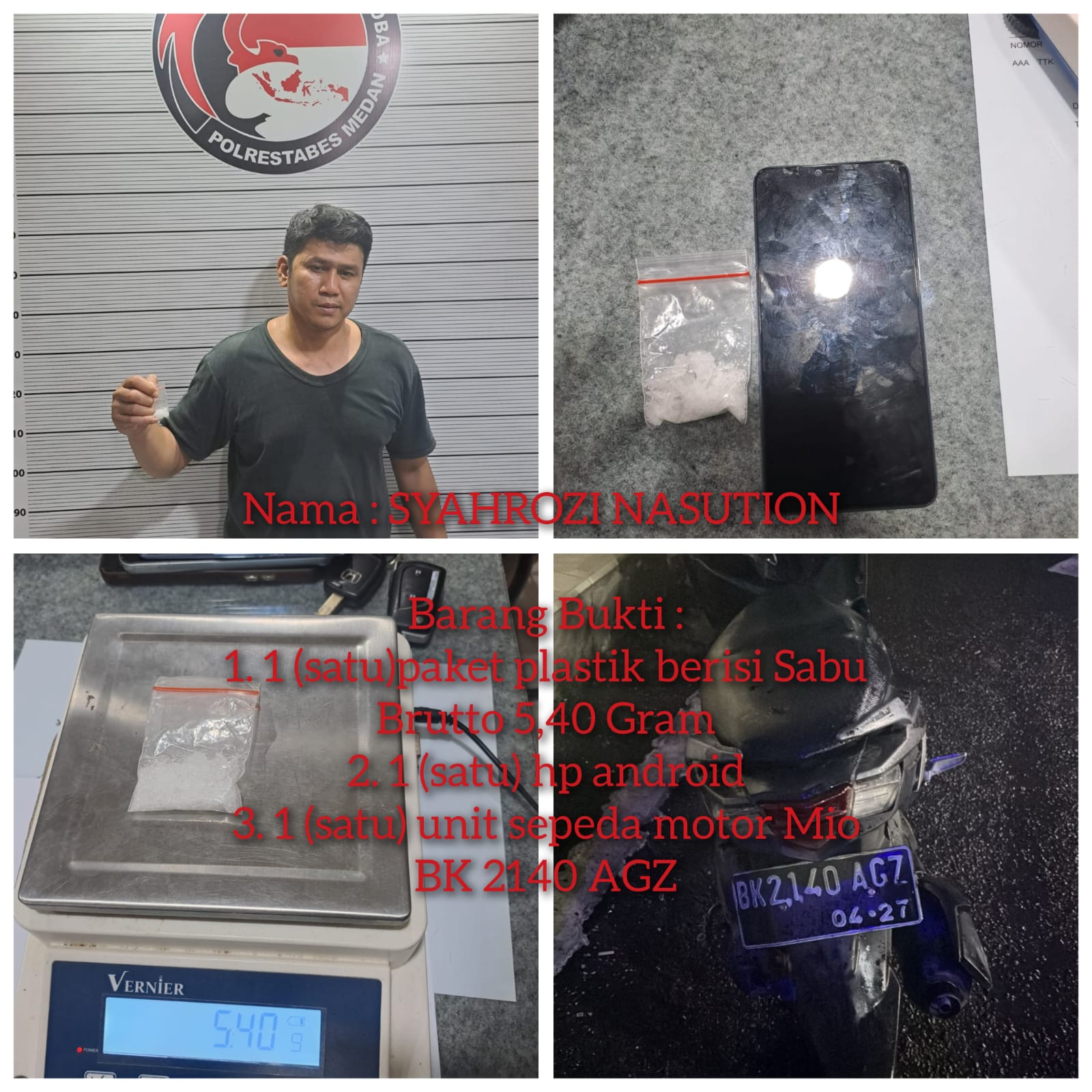 Polrestabes Medan Tangkap 2 Sindikat Pengedar Sabu