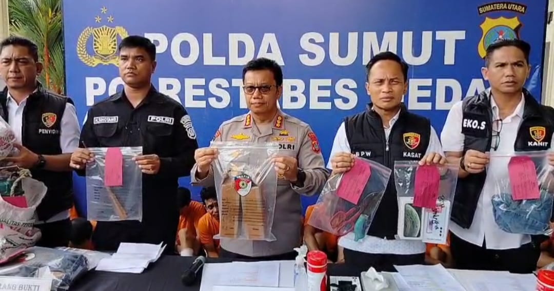 Polrestabes Medan Ungkap 17 Kasus Kriminal dalam Sepekan, 21 Pelaku Ditangkap