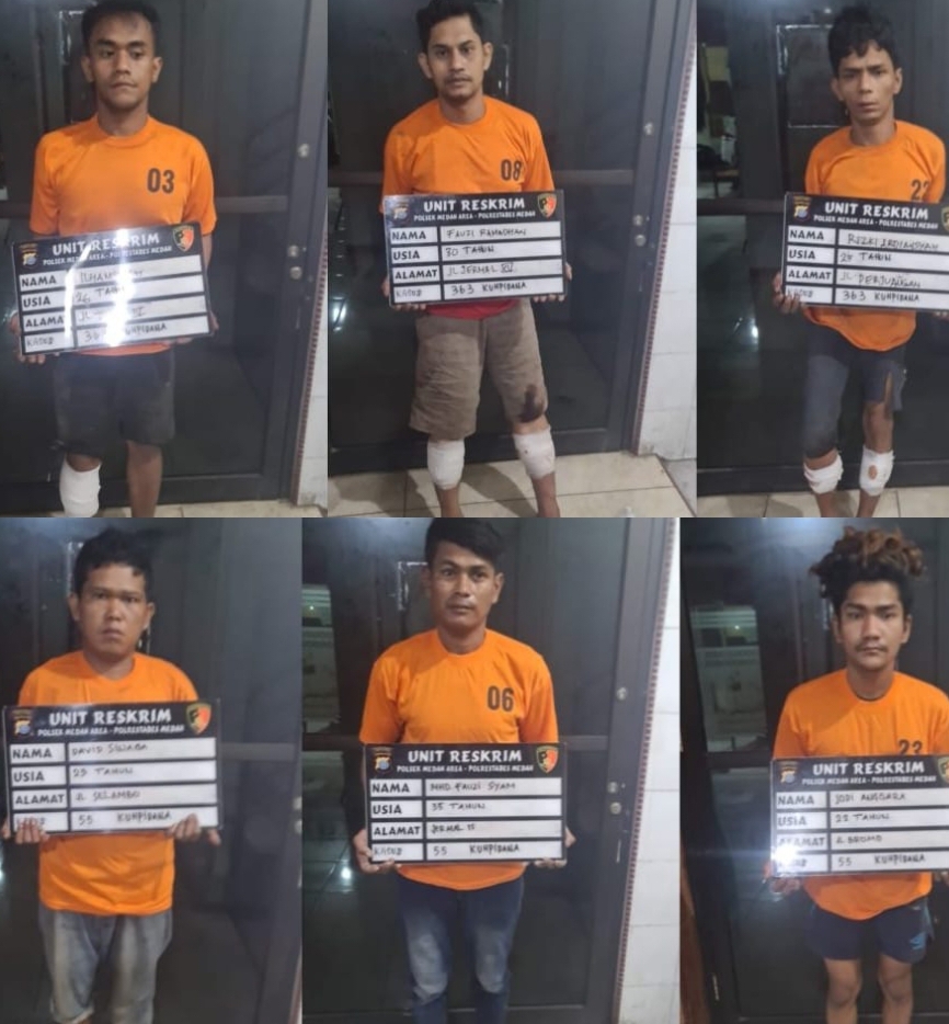 Ini Tampang 6 Maling di Sekolah An-Nizam, 3 Ditembak Polisi