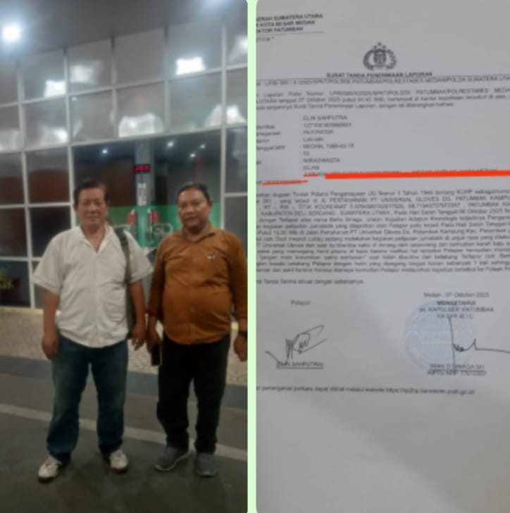 Wartawan Dianiaya Preman Diduga Suruhan PT UG Melapor ke Polisi