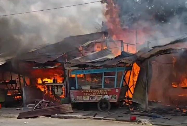 9 Kios di Pasar VII Marindal Terbakar, Tidak Ada Korban Jiwa
