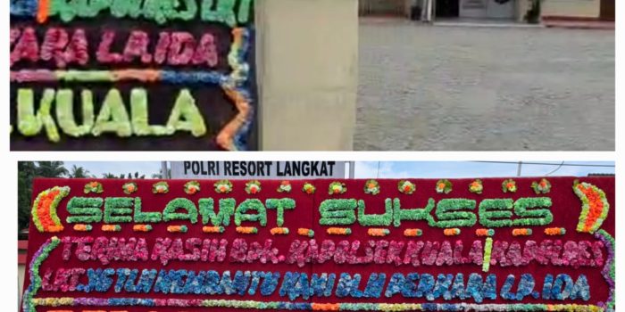 Warga Kirim Papan Bunga, Apresiasi Polsek Kuala Usai Tetapkan Pelaku Pencurian Jadi Tersangka