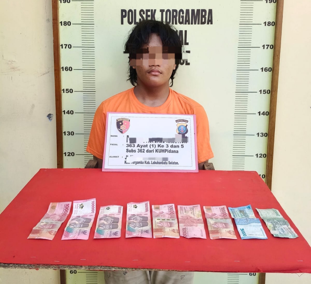 Aksinya Terekam CCTV, Pelaku Curat Diciduk Personel Polsek Torgamba di Riau Aksinya Terekam CCTV, Pelaku Curat Diciduk Personel Polsek Torgamba di Riau