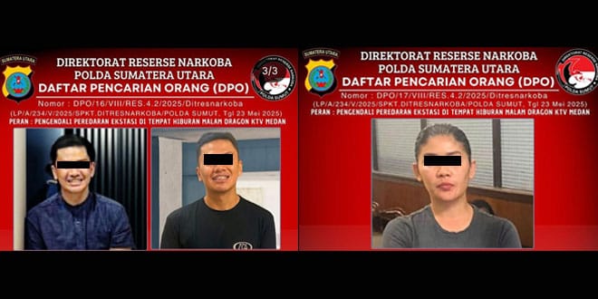 Polda Sumut Tak Mampu Tangkap DPO Pasutri Pemilik THM Dragon dan Pengendali Peredaran Ekstasi