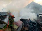 Kebakaran 4 Rumah di Gang Keluarga Kecamatan Medan Denai