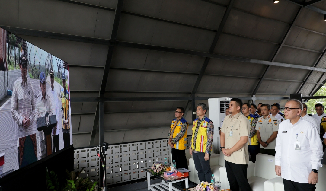 Underpass Gubernur Sumut Hadiri Peresmian Gatot Subroto Medan oleh Presiden Prabowo