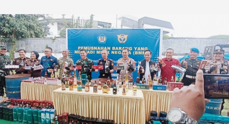 BC Medan Musnahkan Barang Cukai Ilegal Senilai Rp1,9 Miliar