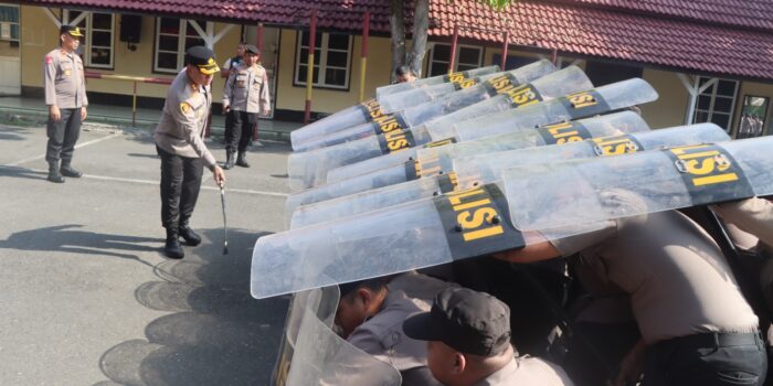 Kapolres Binjai Cek Kesiapan Pasukan Dalmas Guna Antisipasi Gangguan Kamtibmas