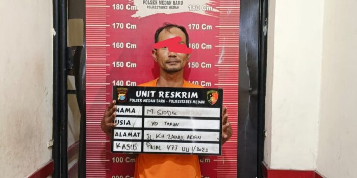 Polisi Tangkap Maling Kursi Pedagang Kopi di Depan Masjid Agung Medan