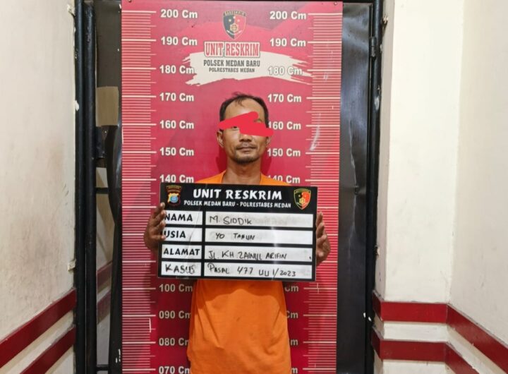 Polisi Tangkap Maling Kursi Pedagang Kopi di Depan Masjid Agung Medan