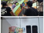 Petugas Satreskrim Polres Binjai saat mengamankan barang bukti