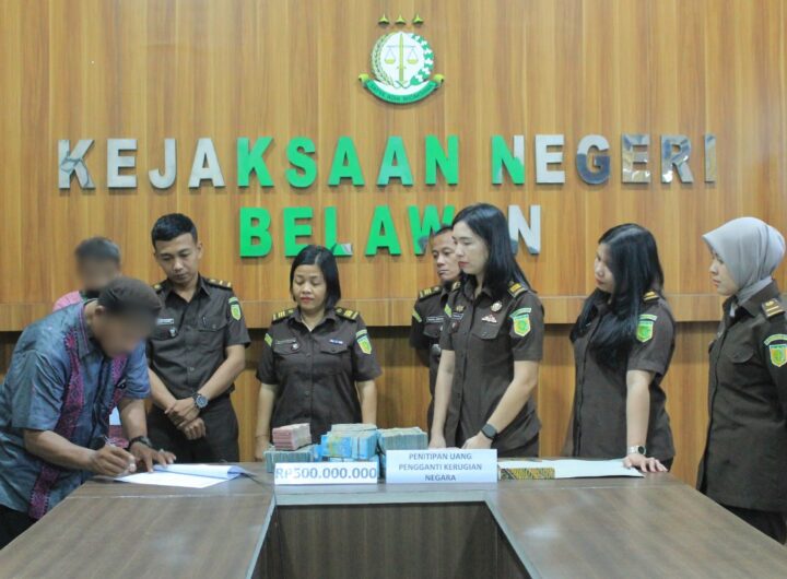 Kejari Belawan Terima Rp500 Juta Uang Pengganti dari Mantan Kepala SMAN 19 Medan