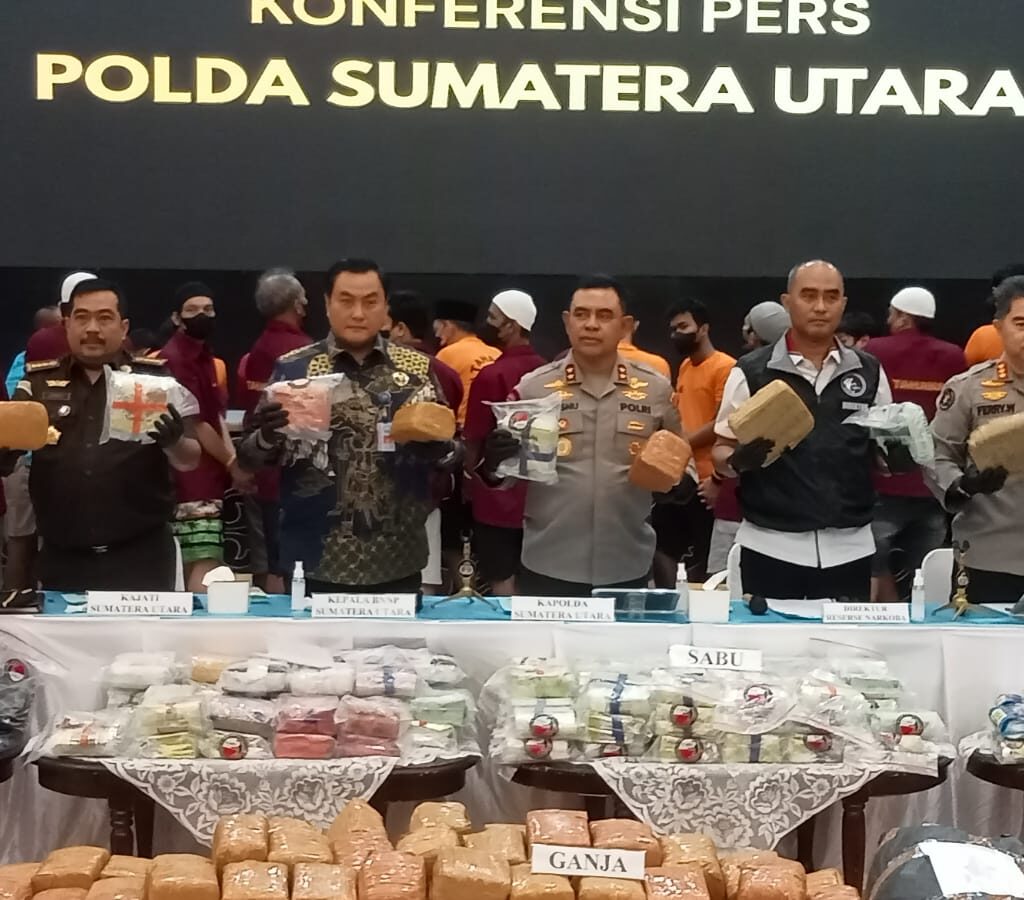 Januari-Februari 2026, Polda Sumut Sita 179 Kg Sabu dan 1.118 Tersangka Narkoba 
