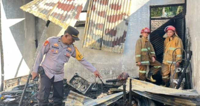 Kebakaran Hebat di Tebing Tinggi, Seorang Janda Tewas Terpanggang di Rumah Kontrakan