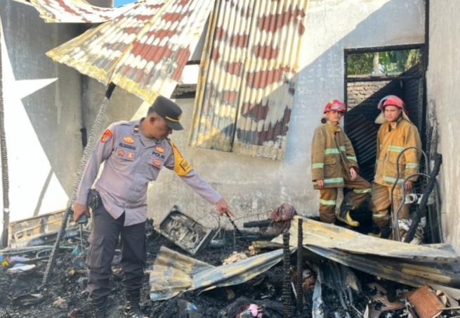 Kebakaran Hebat di Tebing Tinggi, Seorang Janda Tewas Terpanggang di Rumah Kontrakan