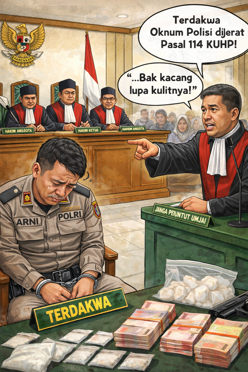 Fakta Sidang Sabu 1 Kg di PN Binjai, Nama Satu Tim Terdakwa Disebut — Polda Sumut Beri Respons Diplomatis