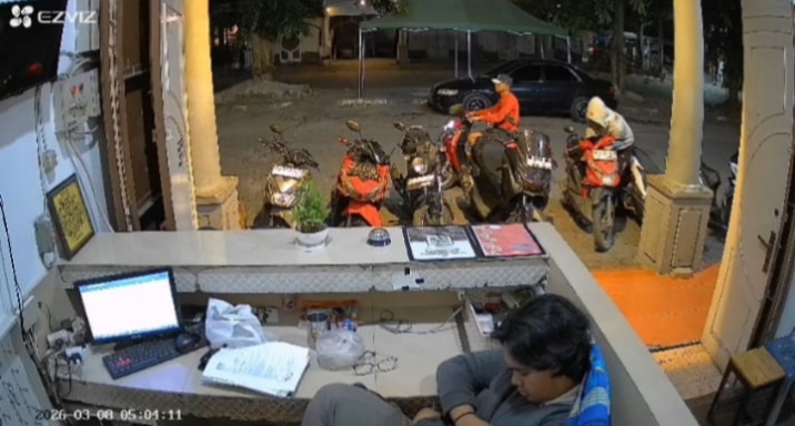 Video Viral, Motor Pengunjung Hotel di Asia Mega Mas Dicuri
