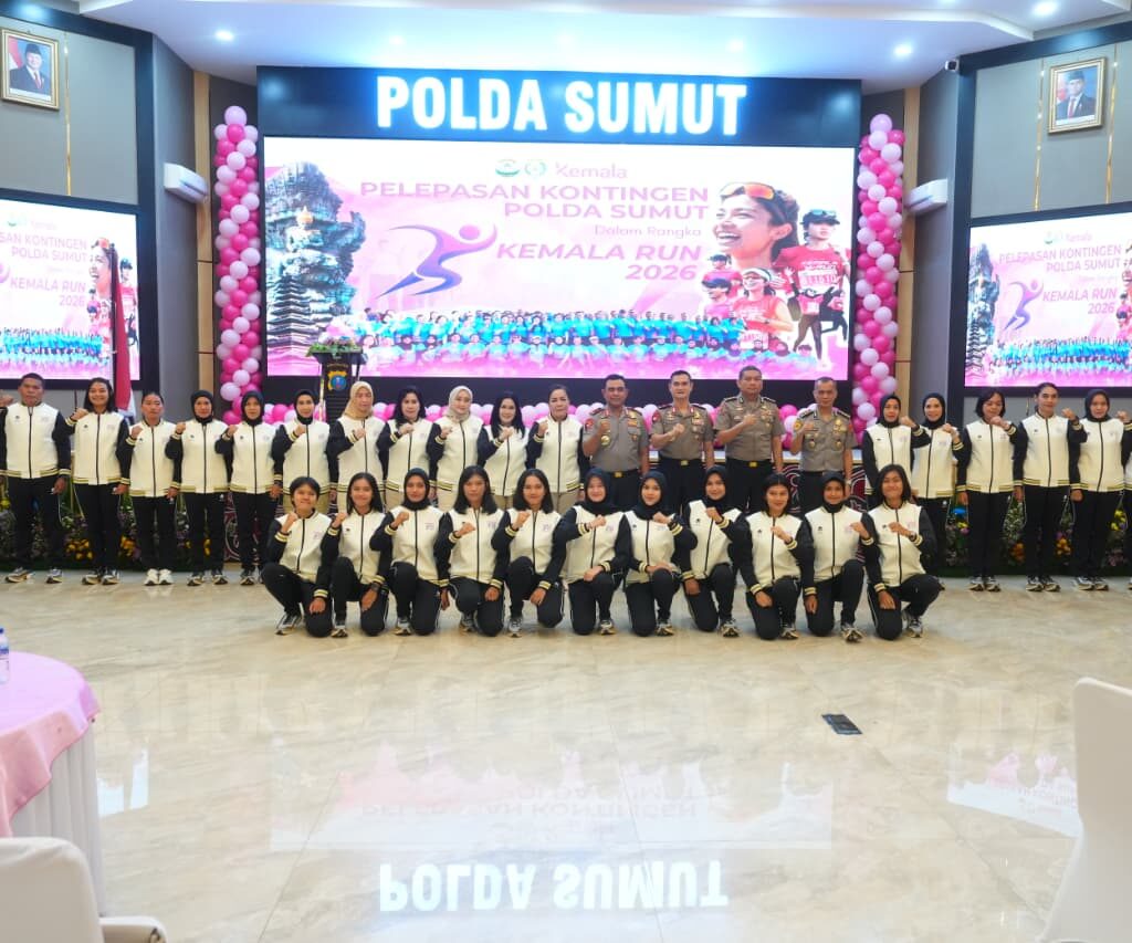 Lepas Kontingen Kemala Run 2026 ke Bali, Kapolda Sumut Tekankan Sportivitas dan Soliditas KB Polri