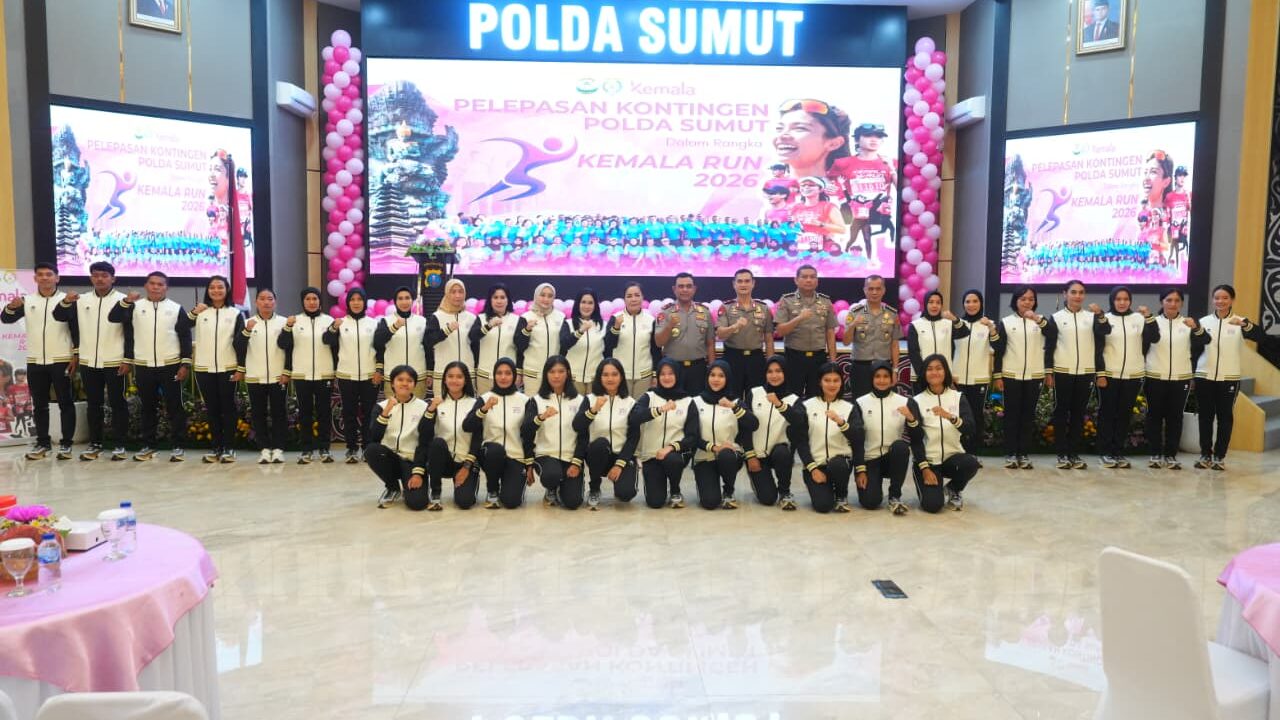 Lepas Kontingen Kemala Run 2026 ke Bali, Kapolda Sumut Tekankan Sportivitas dan Soliditas KB Polri