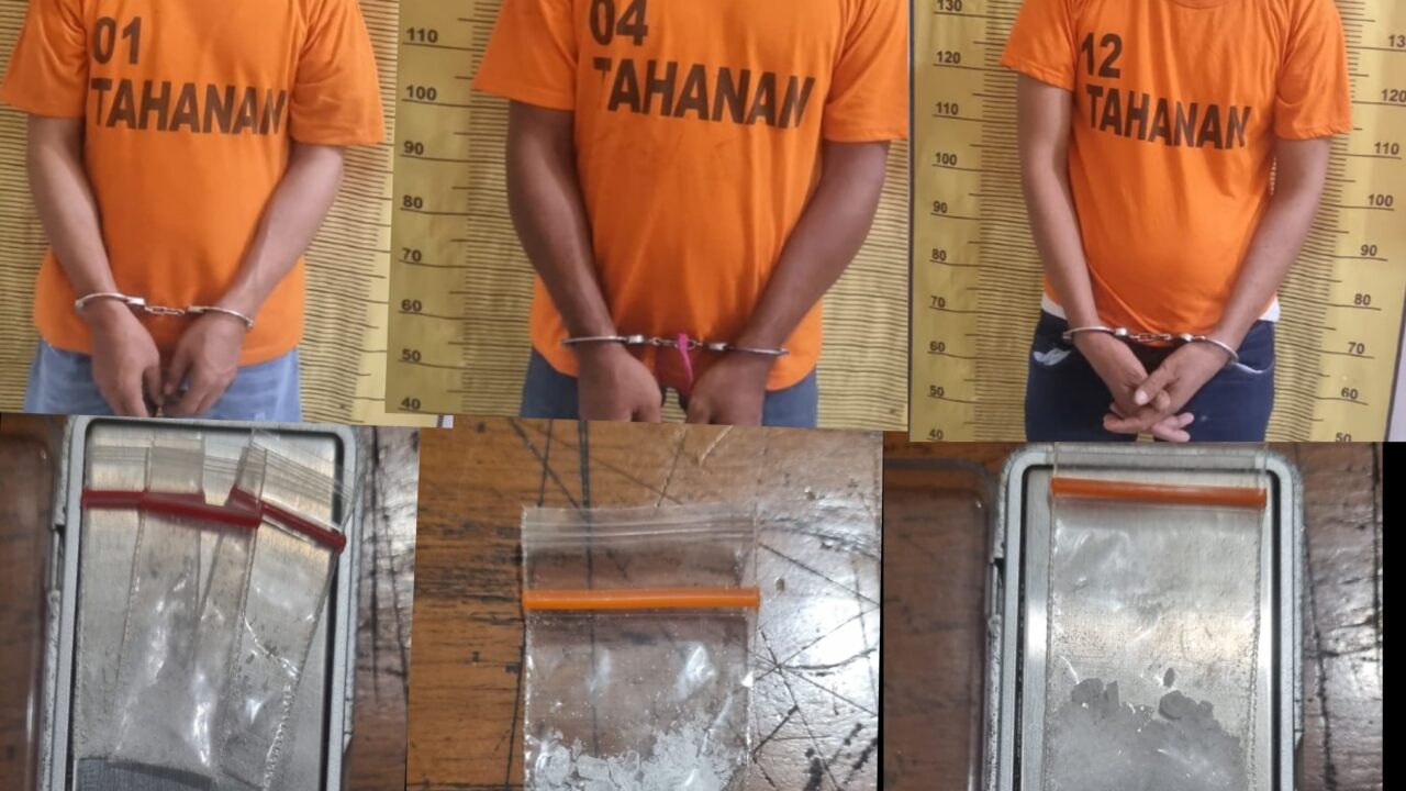 Tiga Terduga Pengedar Sabu Ditangkap di Binjai Timur, Polisi Sita Barang Bukti