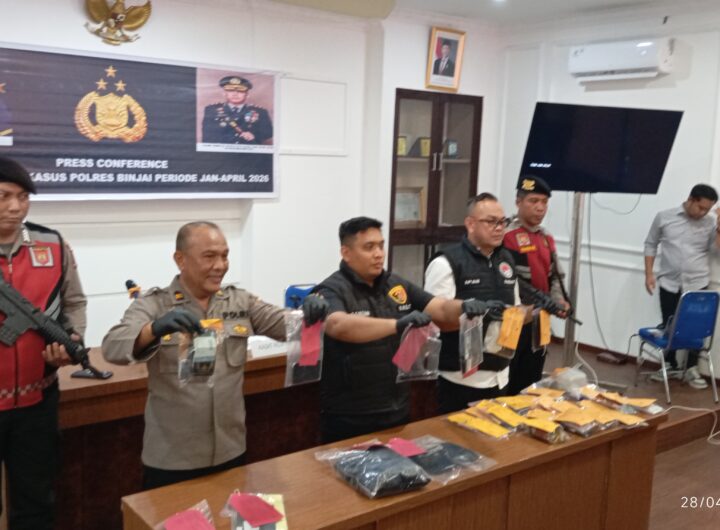 Polres Binjai Ungkap 106 Kasus Kriminal dan Narkoba, 129 Tersangka Diamankan dalam Empat Bulan
