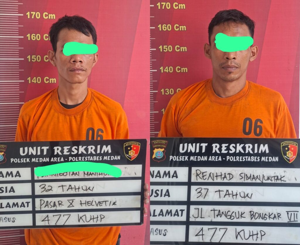 Polsek Medan Area Ringkus 2 Pembobol Klinik Gigi Jalan Halat
