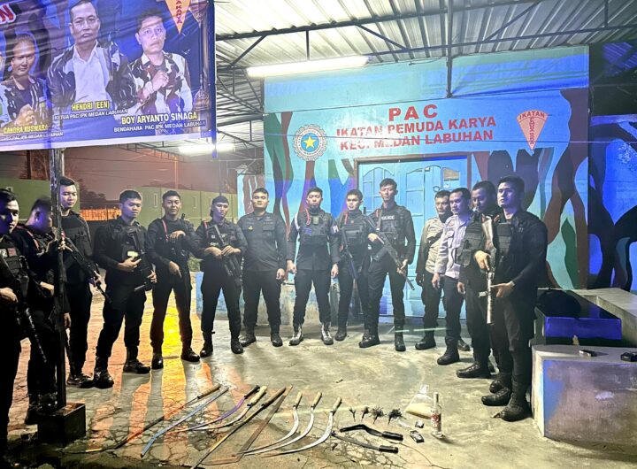 Patroli Skala Besar di Belawan, Brimob Polda Sumut Temukan Berbagai Sajam hingga Miras