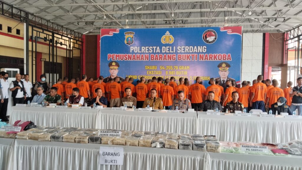 Ungkap 150 Kasus Narkoba, Polresta Deli Serdang Selamatkan 398.437 Jiwa