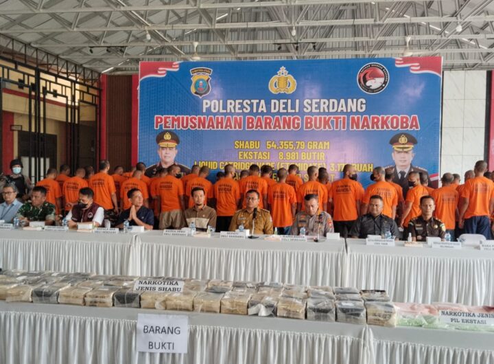 Ungkap 150 Kasus Narkoba, Polresta Deli Serdang Selamatkan 398.437 Jiwa