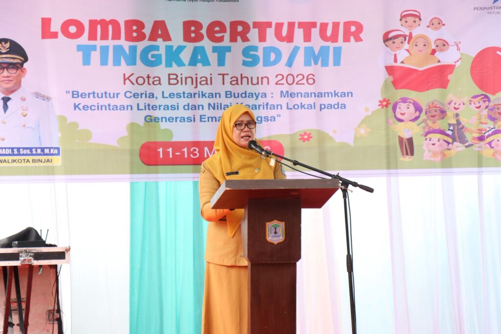 50 Siswa SD/MI Ikuti Lomba Kecintaan Bertutur di Binjai