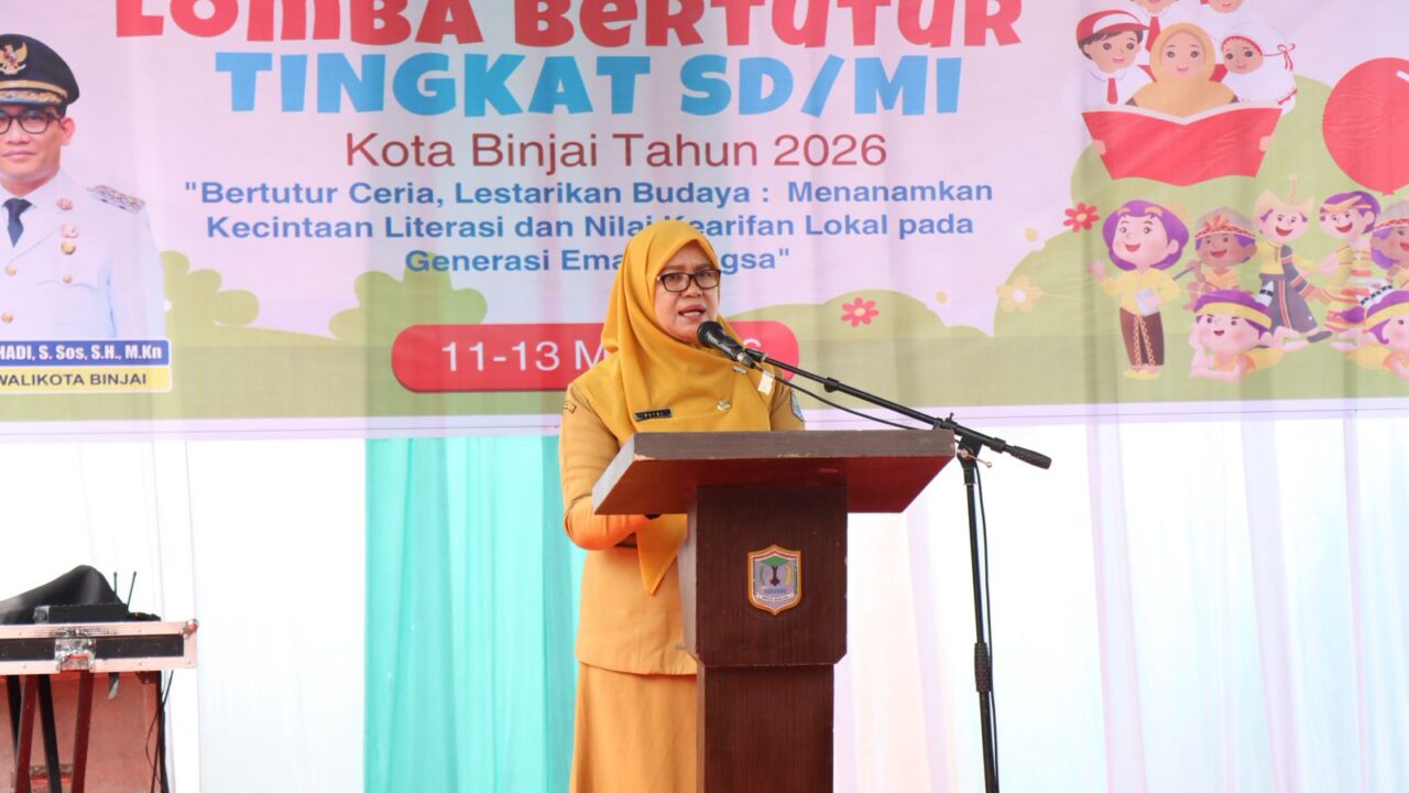 50 Siswa SD/MI Ikuti Lomba Kecintaan Bertutur di Binjai