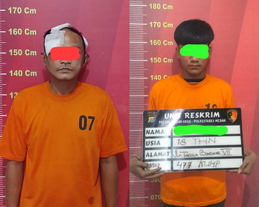 Digebuki Warga, Polsek Medan Area Amankan 2 Maling Perlengkapan Rumah Tangga dan Motor