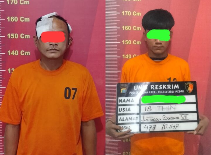 Digebuki Warga, Polsek Medan Area Amankan 2 Maling Perlengkapan Rumah Tangga dan Motor